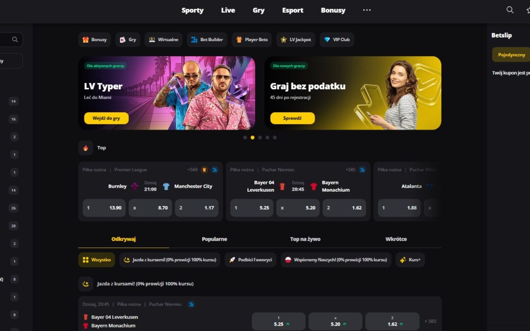 Kody promocyjne LV BET – jak odebrać maksymalny bonus powitalny w 2026